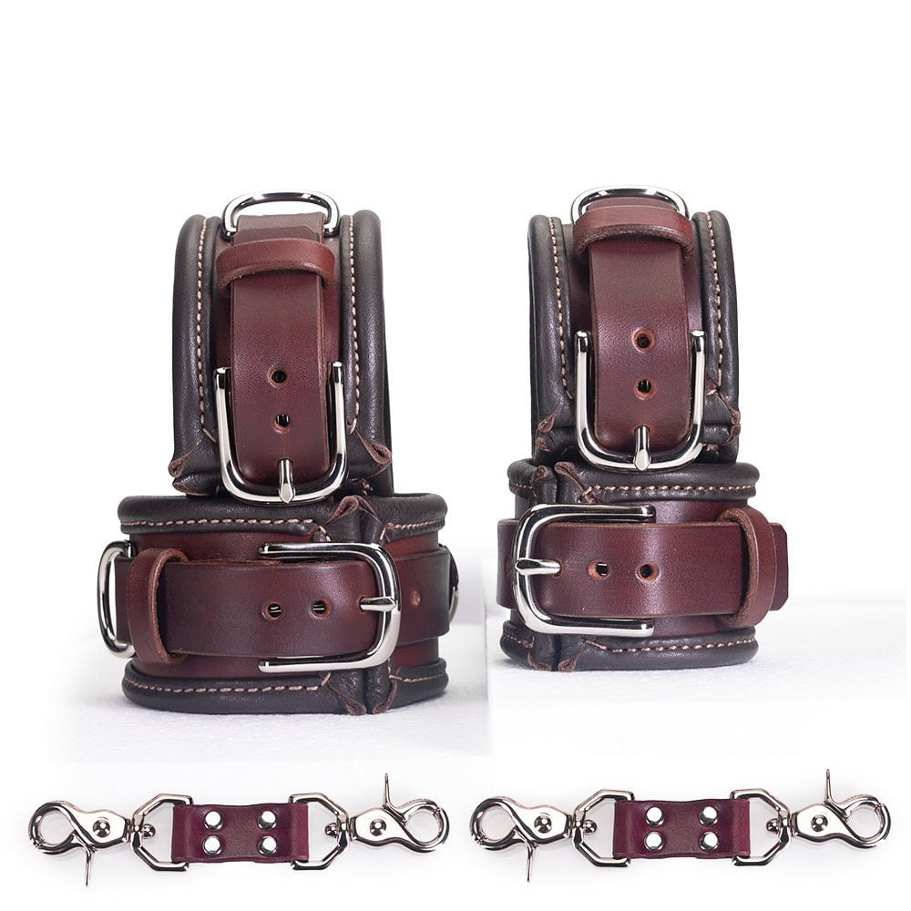 Collar &amp; Cuffs Bondage Set | Leather BDSM | LVX Supply &amp; Co.