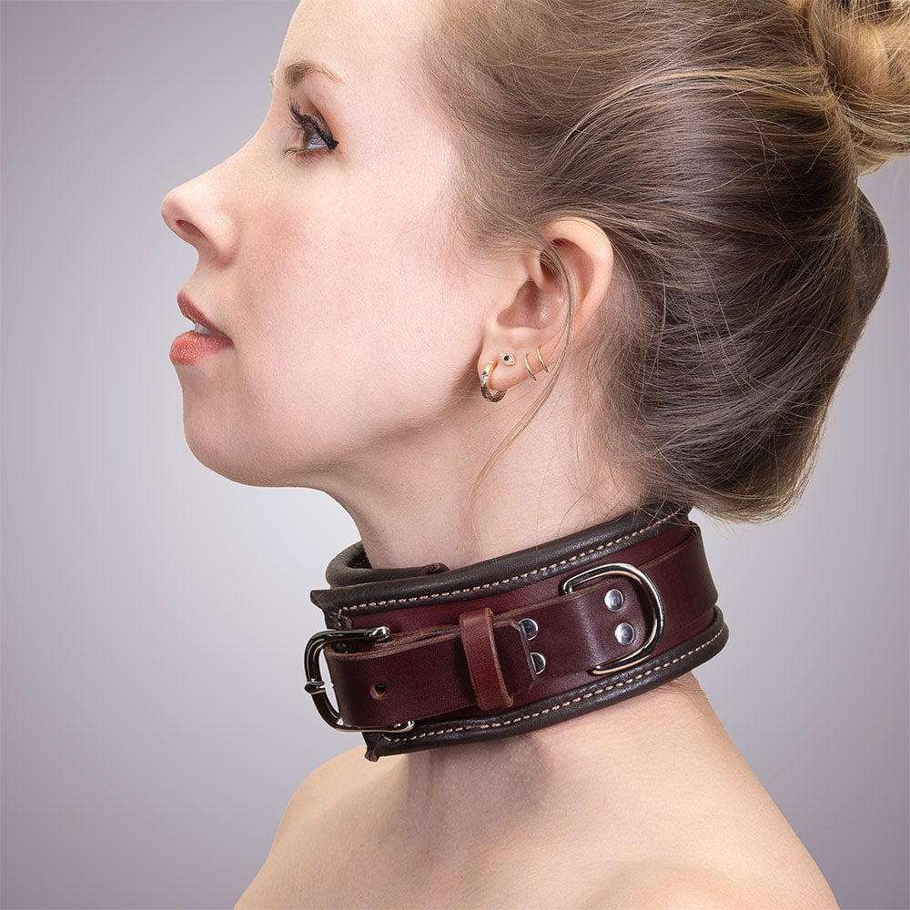 Heavy Duty Padded Leather Bondage Collar | Luxury BDSM | LVX Supply - LVX  Supply & Co