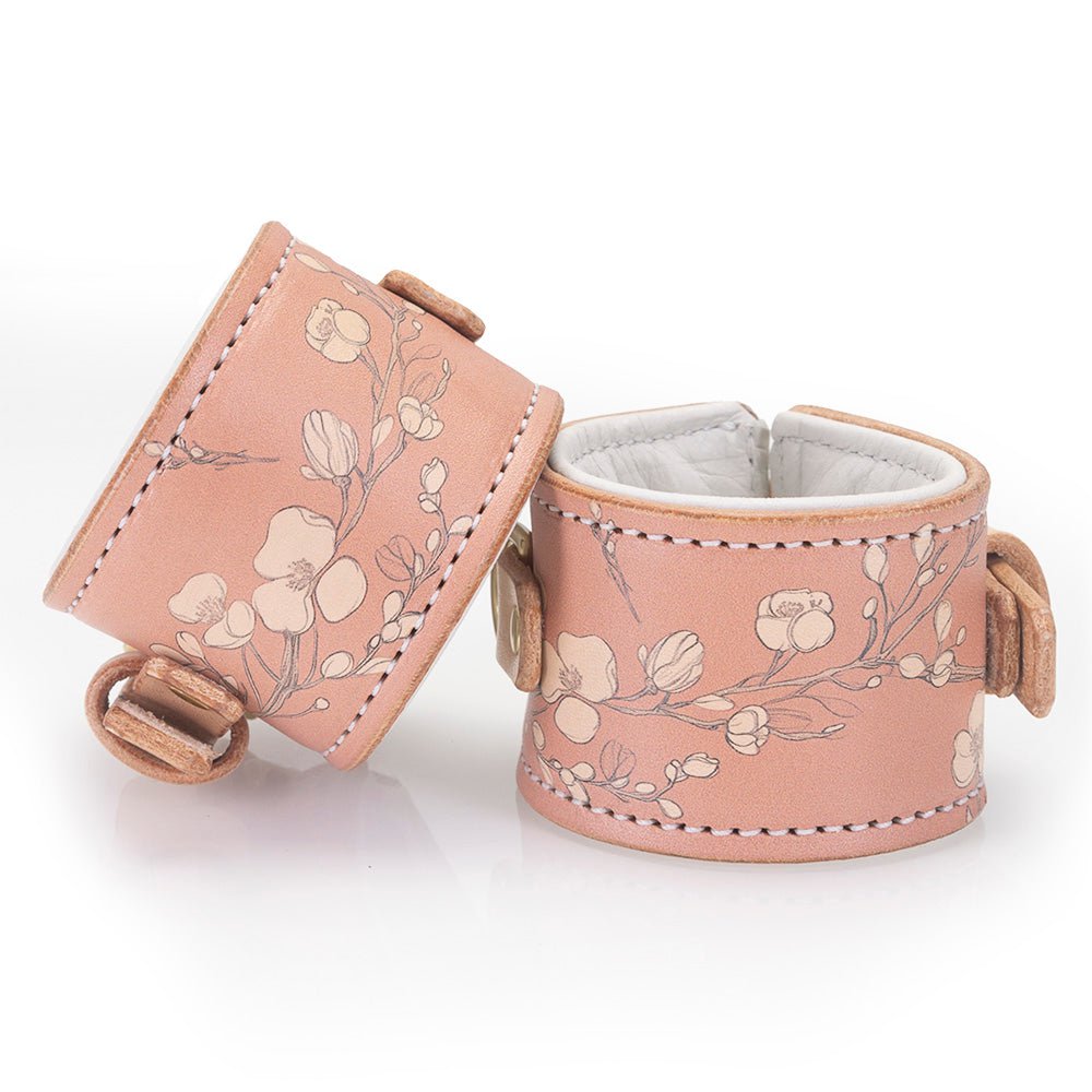 Leather buckle, bag & cuff strap sets