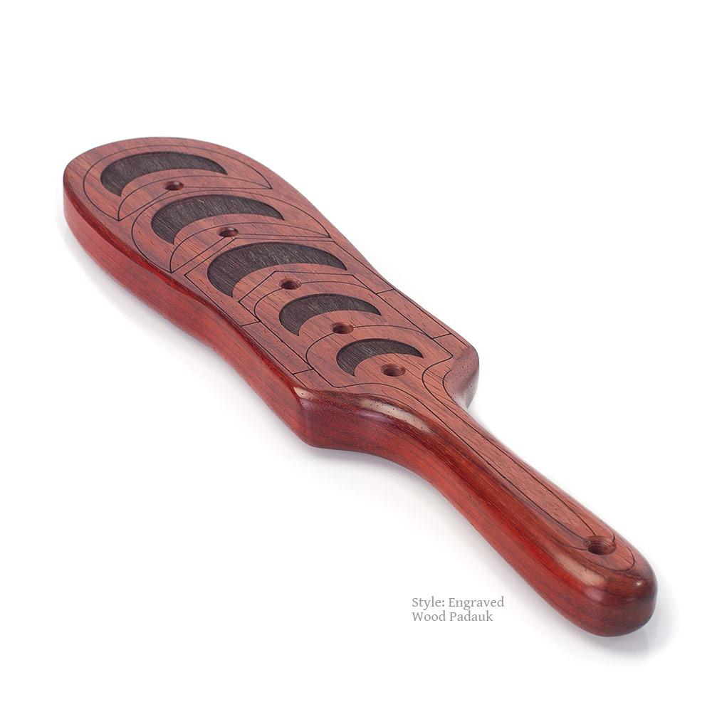 Heavy Hardwood Engraved Spanking Paddle, BDSM Toy Wooden Paddle - Hone –  Toasty Contraptions
