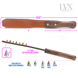 Studded Leather Spanking Paddle  BDSM Paddles by LVX Supply - LVX
